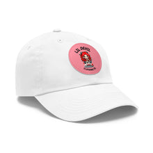 Load image into Gallery viewer, Dad Hat with Leather Patch (Round) LilDevil fitness print
