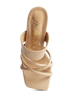 Load image into Gallery viewer, CHIRI Criss Cross Strap Spool Heel Sandsals
