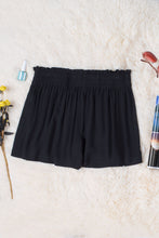 Load image into Gallery viewer, Black Smocked High Waist Shorts
