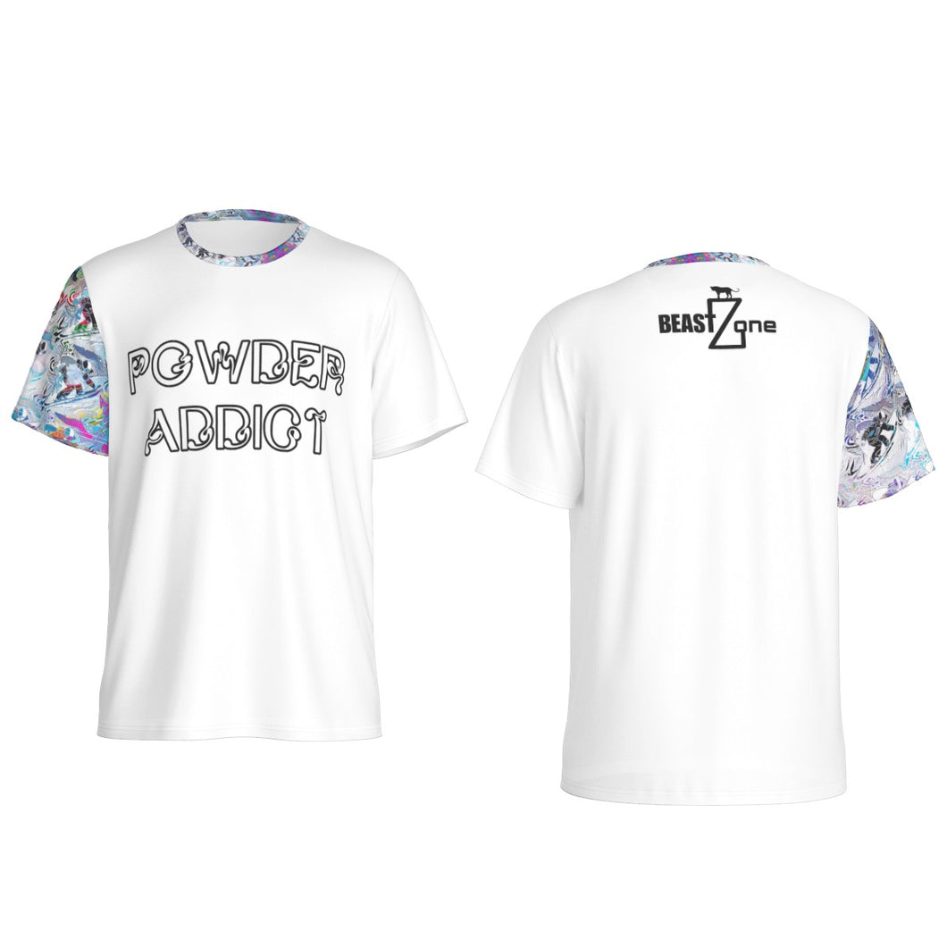All-Over Print Men's O-Neck Sports T-Shirt powder addict