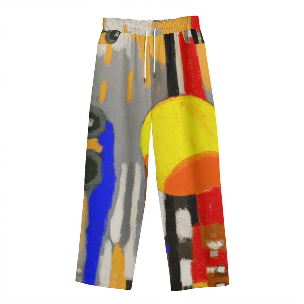 All-Over Print Unisex Straight Casual Pants | 245GSM Cotton dragon