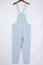 Load image into Gallery viewer, Sky Blue Chambray Pocketed Adjustable Straps Jumpsuit
