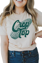 Load image into Gallery viewer, Khaki Corn Crop Top Graphic Tee
