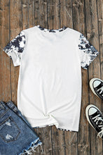 Load image into Gallery viewer, Gray America Slogan Tie Dye Print T Shirt
