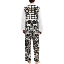 Load image into Gallery viewer, Men&#39;s V-Neck Long Pajama Set jaxs16 skull print
