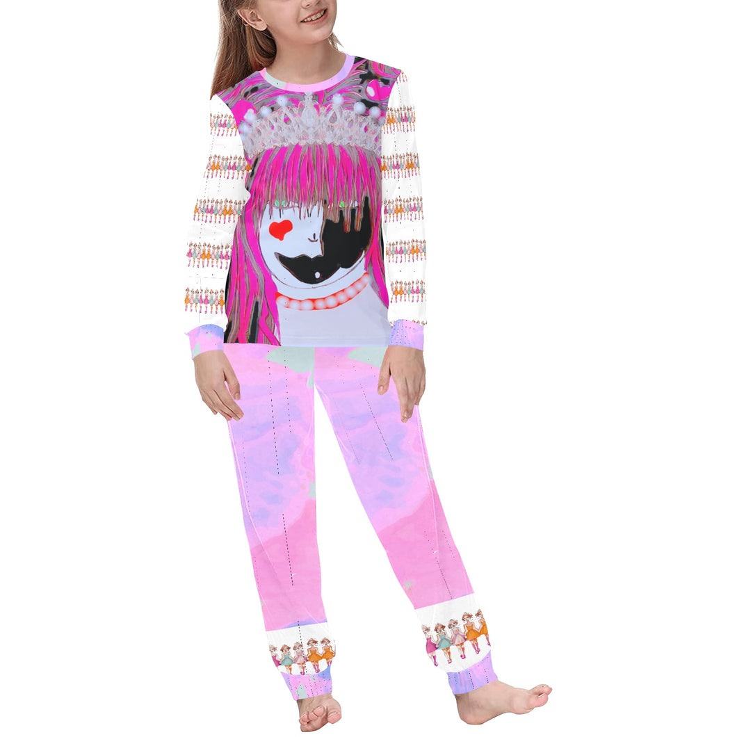 Hello-oh-Dollie #108 HOD Kid's All Over Print Pajama Set (Sets 07)