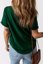 Load image into Gallery viewer, Green St Patrick Clover Patch Sequin Graphic T-shirt
