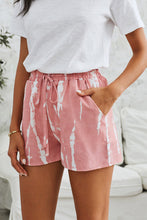 Load image into Gallery viewer, Pink Tie Dye Drawstring Casual Shorts
