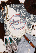 Load image into Gallery viewer, Gray America Slogan Tie Dye Print T Shirt

