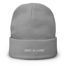 Load image into Gallery viewer, Embroidered Beanie cocknload print
