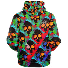 Load image into Gallery viewer, Diamond/skull print micro fleece zip up hoodies
