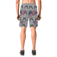 Load image into Gallery viewer, American Theme print Men&#39;s Elastic Beach Shorts
