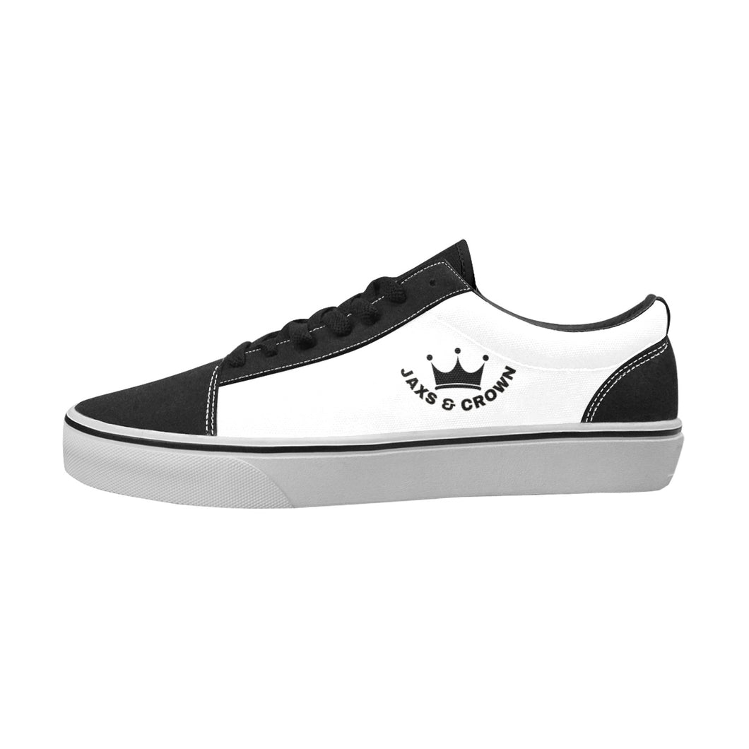 JAXS n crown print Men's Low Top Skateboarding Shoes (Model E001-2)