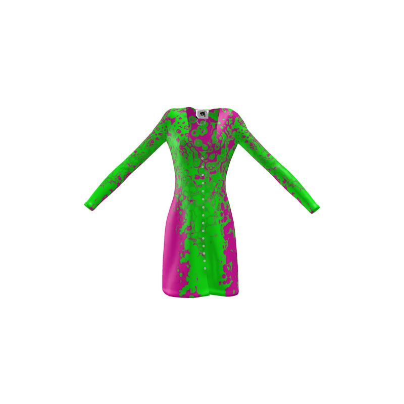 Green/pink abstract jersey