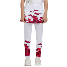 Load image into Gallery viewer, Amelia Rose red petal print Kids&#39; Skirted Pants

