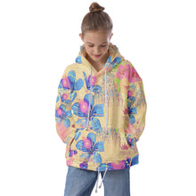Load image into Gallery viewer, Amelia Rose princess print yello 97E59F7E-8CAD-49FF-8C80-CB9F7D1FA1BC Kids&#39; Oversized Hoodie
