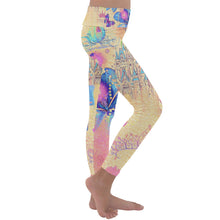 Load image into Gallery viewer, Amelia Rose princess print Kids&#39; Lightweight Velour Classic Yoga Leggings
