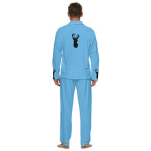 Load image into Gallery viewer, #400 cocknload blue deerDC945F98-49AA-40CB-A743-651729C1664C Men&#39;s Long Sleeve Velvet Pocket Pajamas Set
