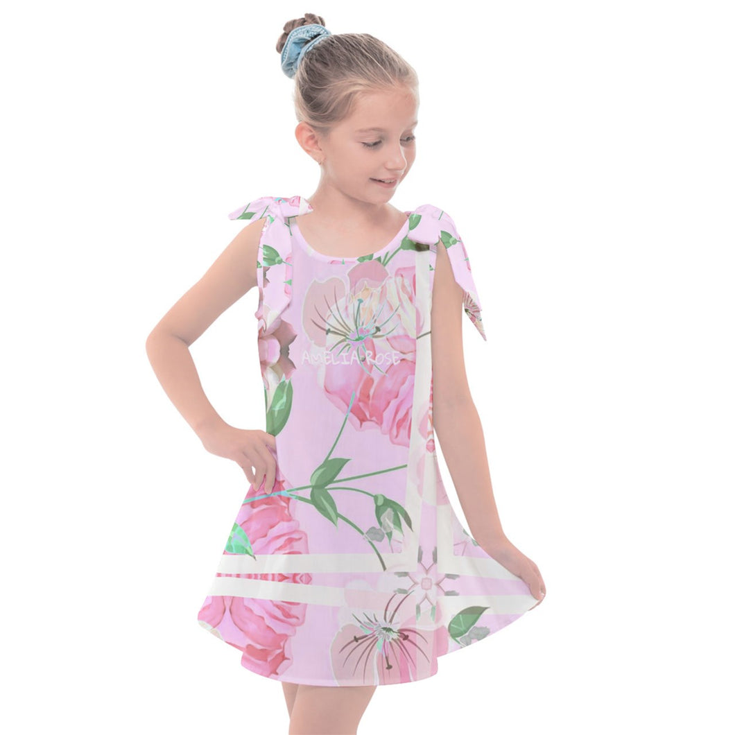 Amelia Rose print 101 kids' Tie Up Tunic Dress