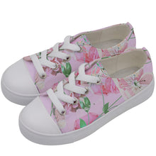 Load image into Gallery viewer, Amelia Rose print 101 kids&#39; Low Top Canvas Sneakers
