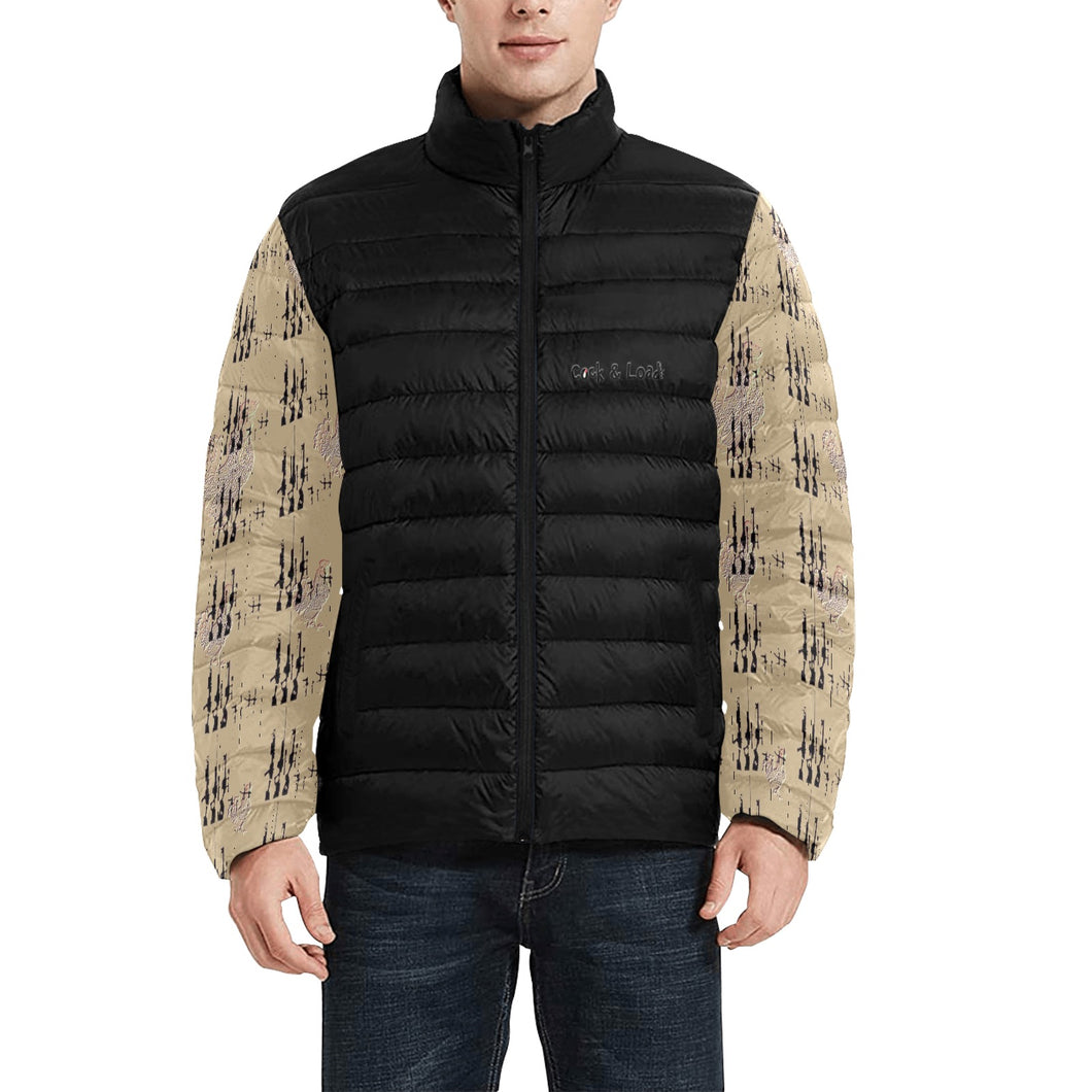 Cock n load Men's Stand Collar Padded Jacket (Model H41)