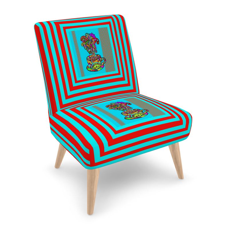 LDCC #07 coffee cafe teal and red designer chair