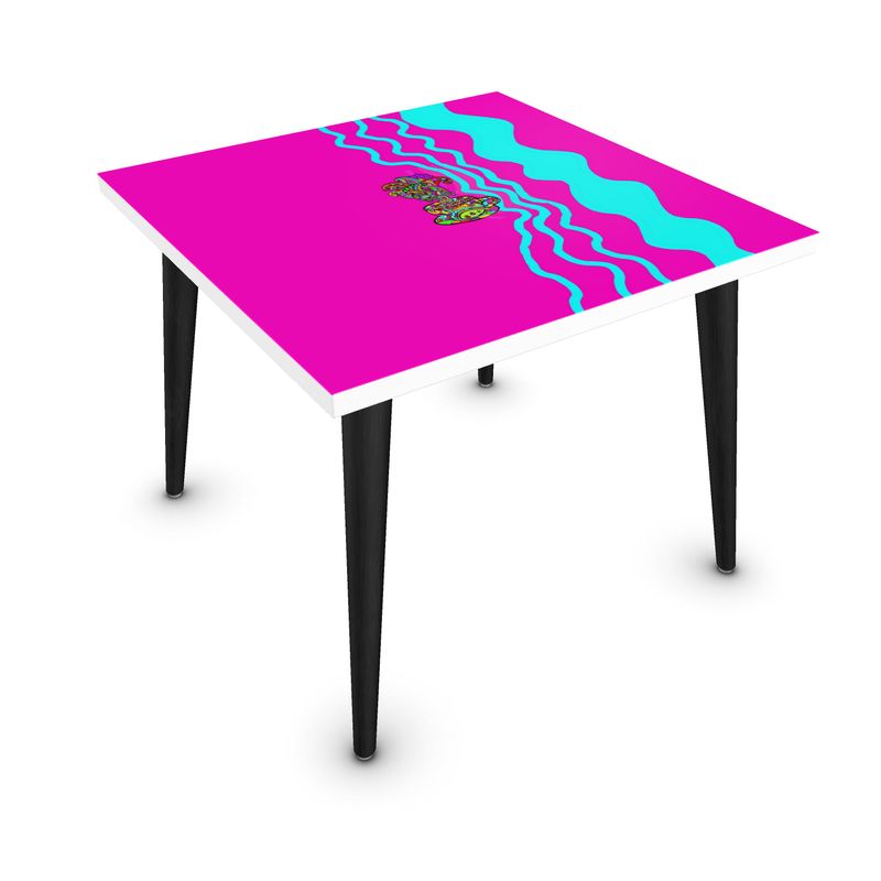LDCC Coffee cafe print #08 pink/teal designer, coffee table
