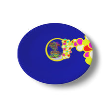 Load image into Gallery viewer, LDCC Coffee cafe print #09 blue/circles designer, dinner plates
