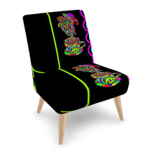 Load image into Gallery viewer, LDCC Coffee cafe print #11 black/green designer chair
