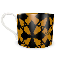 Load image into Gallery viewer, #180 JAXS N CROWN CUP/SAUCER gold/blk pattern
