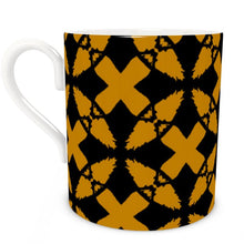 Load image into Gallery viewer, #180 JAXS N CROWN CHINA CUP gold/blk pattern
