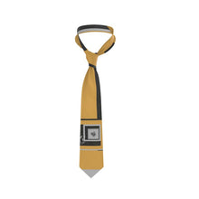 Load image into Gallery viewer, #450 cocknload Handmade Silk Necktie gold, and black
