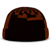 Load image into Gallery viewer, Beanie black/rust swole print
