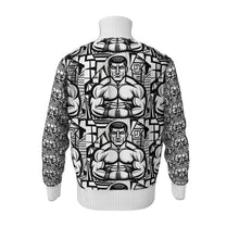 Load image into Gallery viewer, Men’s tracksuit jacket blk/white bodybuilder print

