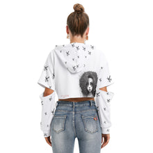 Load image into Gallery viewer, All-Over Print Women&#39;s Heavy Fleece Hoodie With Hollow Out Sleeve hair, life  print
