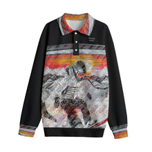 Load image into Gallery viewer, All-Over Print Unisex Lapel Collar Sweater powder Addict
