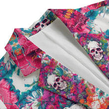 Load image into Gallery viewer, All-Over Print Women&#39;s Leisure Blazer | 245GSM Cotton summer vibes skull print
