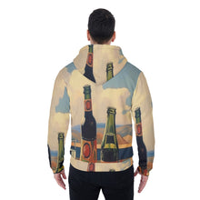 Load image into Gallery viewer, All-Over Print Men&#39;s Sherpa Fleece Zip Up Hoodie, beer, bottle, theme, print, #25aa8
