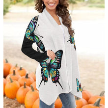 Load image into Gallery viewer, All-Over Print Women&#39;s Cardigan With Long Sleeve angelic butterfly
