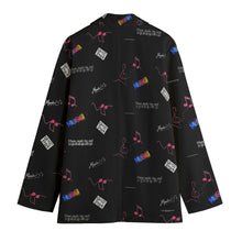 Load image into Gallery viewer, All-Over Print Women&#39;s Leisure Blazer | 245GSM Cotton music lover
