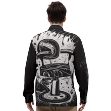 Load image into Gallery viewer, All-Over Print Men&#39;s Imitation Silk Long-Sleeved Shirt barber chair, theme 26
