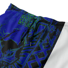 Load image into Gallery viewer, All-Over Print Men‘s Beach Shorts With Lining summer vibes blue skull print
