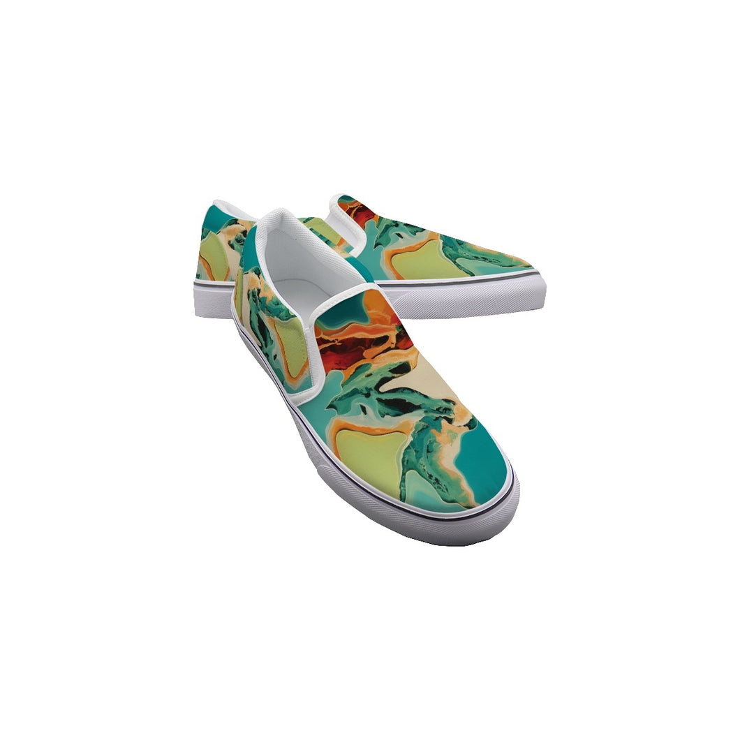 Women's Slip On Sneakers53 multicolored, abstract, print