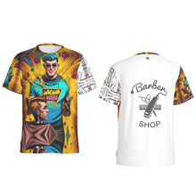 Load image into Gallery viewer, All-Over Print Men&#39;s O-Neck Sports T-Shirt barber theme, print 22
