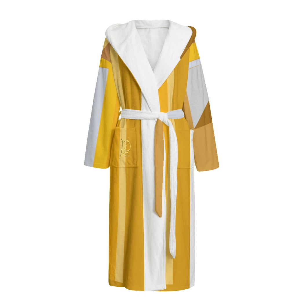 #181 LDCC All-Over Print Unisex Flannel Hooded bathrobe