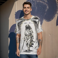 Load image into Gallery viewer, All-Over Print Men&#39;s O-Neck T-Shirt | 190GSM Cotton We are gods masterpiece, print.

