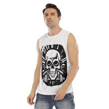 Load image into Gallery viewer, All-Over Print Men&#39;s O-neck Tank Top white weightlifting theme
