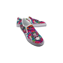 Load image into Gallery viewer, Women&#39;s Slip On Sneakers summer vibes skull print
