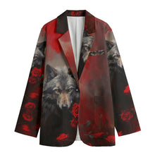 Load image into Gallery viewer, All-Over Print Women&#39;s Leisure Blazer | 245GSM Cotton embrace the wild
