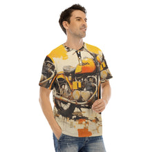 Load image into Gallery viewer, Men&#39;s Short Sleeve T-shirt With Button Closures #y179
